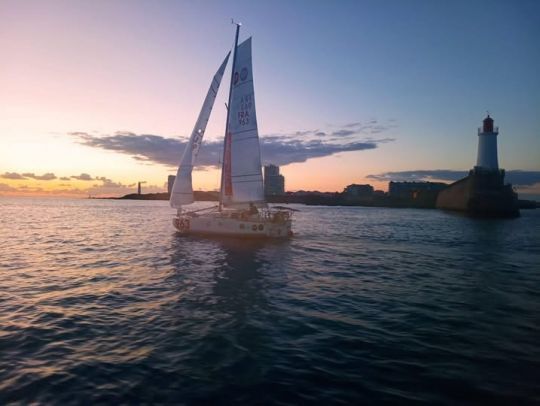 Retour en course pour Gabriel ©Mini Transat La Boulangère