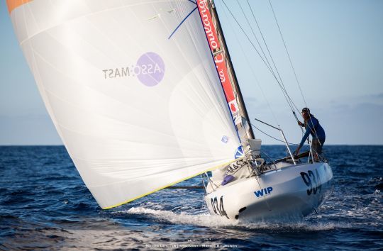 Mathis Bourgnon impressionne avec un seul spi © Manon Le Guen