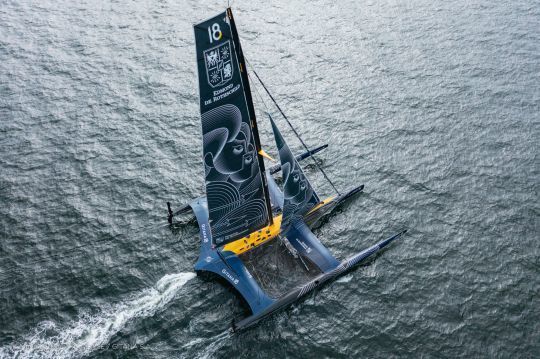 Nav en mode archimédien pour débuter. Les foils seront testés ultérieurement ©Marin Le Roux - polaRYSE