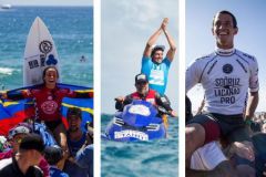 Johanne Defay, Jrmy Flores e Maxime Huscenot, vittoriosi nei loro eventi internazionali di surfing