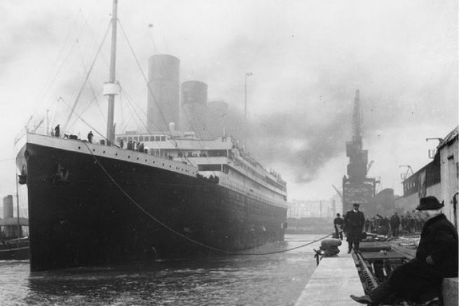 Il Titanic a Southampton, prima di partire