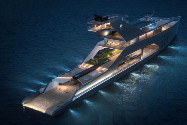 Piscina o spiaggia? Questo superyacht vi offre sia 108 m megayacht concetto