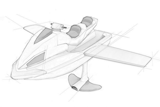 Il Wataircraft, una moto d'acqua con ali e foglio di alluminio