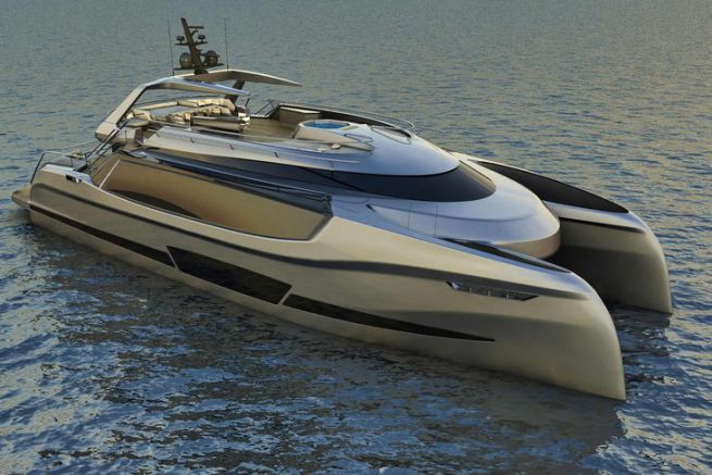 Ego, un superyacht catamarano di Ego, un concetto di catamarano superyacht
