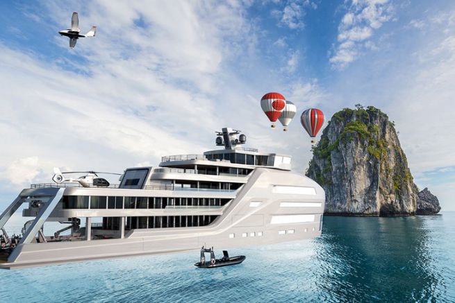 Taboo, il concetto di uno yacht da esplorazione polare dal lusso ostentato Tabù, un concetto di superyacht per l'esplorazione polare