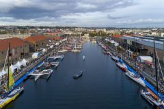 Il bacino di Paul Vatime a Le Havre prima dell'inizio della Transat Jacques Vabre