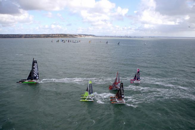 Ero sulla linea di partenza della Transat Jacques Vabre 2017! Inizio della Transat Jacques Vabre 2017