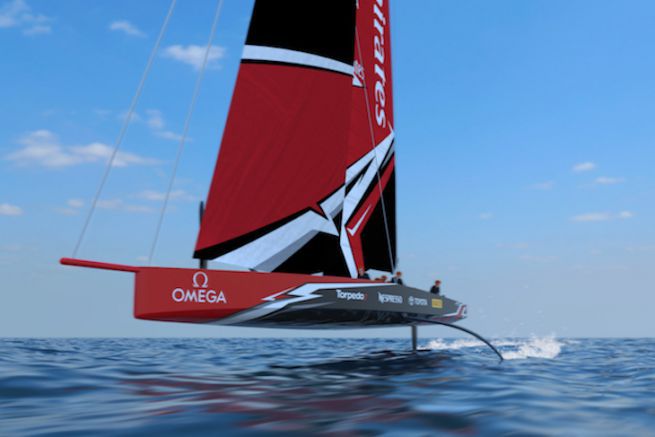 L'AC75, il monoscafo senza chiglia e lamine che verr utilizzato per l'America's Cup