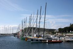 La Classe 40 a Horta, pronta a gareggiare nella seconda tappa dell'Atlantic Challenge