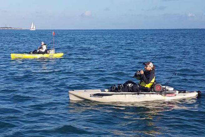 Kayak da pesca in mare