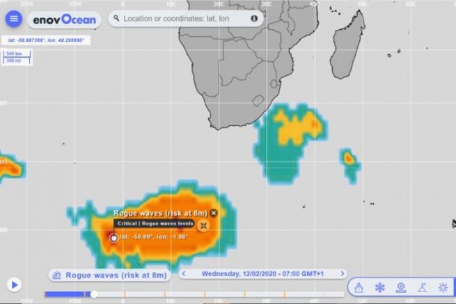 Previsione di onde anomale in Africa australe per il giorno 02/12/2020