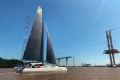 Trimarano Rapido 40 nelle sue prime virate