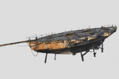Rendering 3D di un'imbarcazione ottenuto dall'elaborazione di dati di rilievo fotogrammetrico