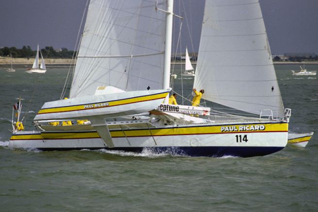 ric Tabarly sul foiler Paul Ricard sulla prima edizione del Multihull Trophy