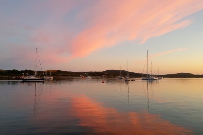 Ancoraggio di Ardminish a Gigha, Scozia