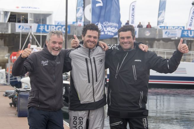 Il podio della terza tappa del Solitaire Urgo Le Figaro
