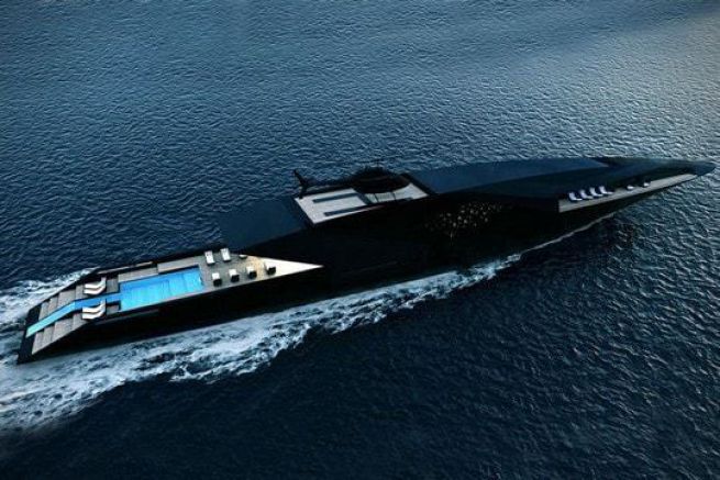 Black Swan  un superyacht nero, con linee semplici, curve e angoli e un design raffinato. Il suo design ispirato alla forma di una freccia associata all'esterno aerodinamico gli conferisce un aspetto distintivo e dovrebbe migliorare la sua efficienza, come spiegato dal designer.